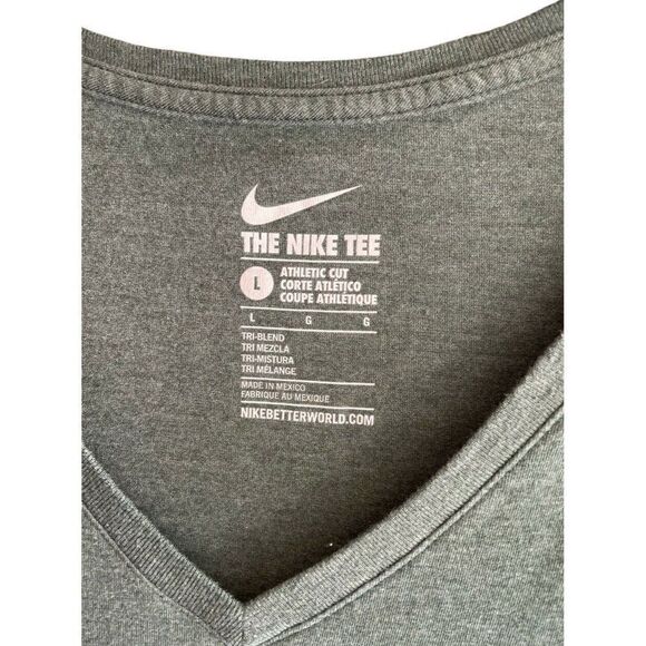 Nike Baylor Bears Womens L T-shirt V-neck‎ NCAA SS Tee Green & Yellow - Picture 3 of 3